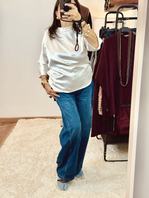 Blusa Roma - Raso collo a bicchiere - immagine 2