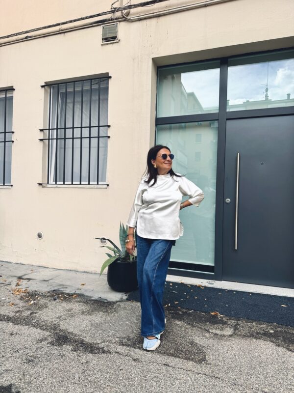 Blusa Roma - Raso collo a bicchiere - immagine 3