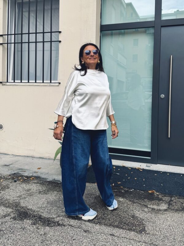 Blusa Roma - Raso collo a bicchiere - immagine 4