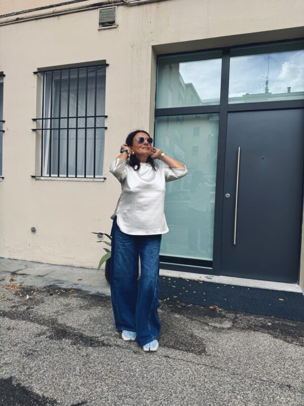 Blusa Roma - Raso collo a bicchiere - immagine 5