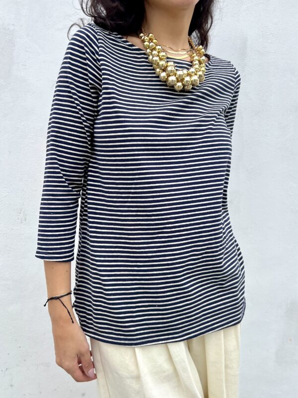 Maglietta Righe - azzurro/marrone - immagine 6