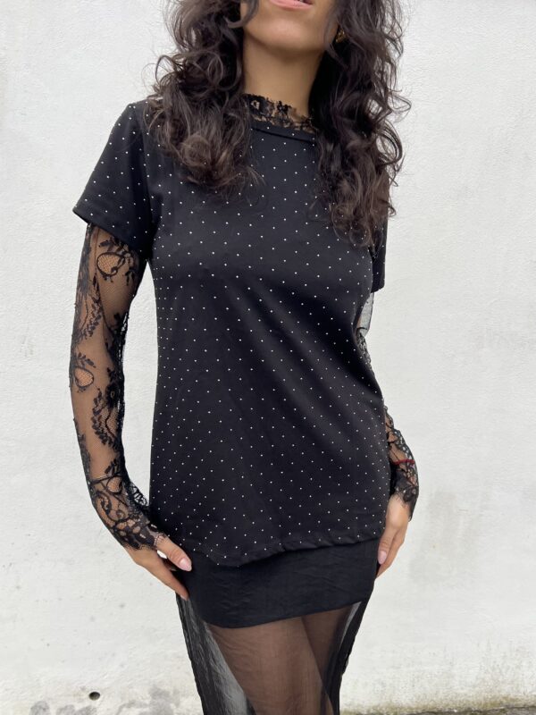 T-shirt strass - immagine 2
