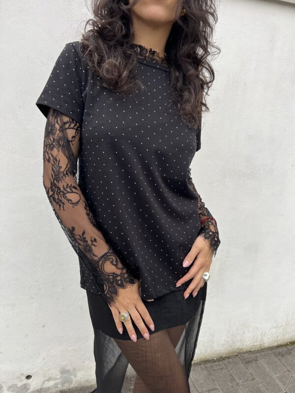 T-shirt strass - immagine 6