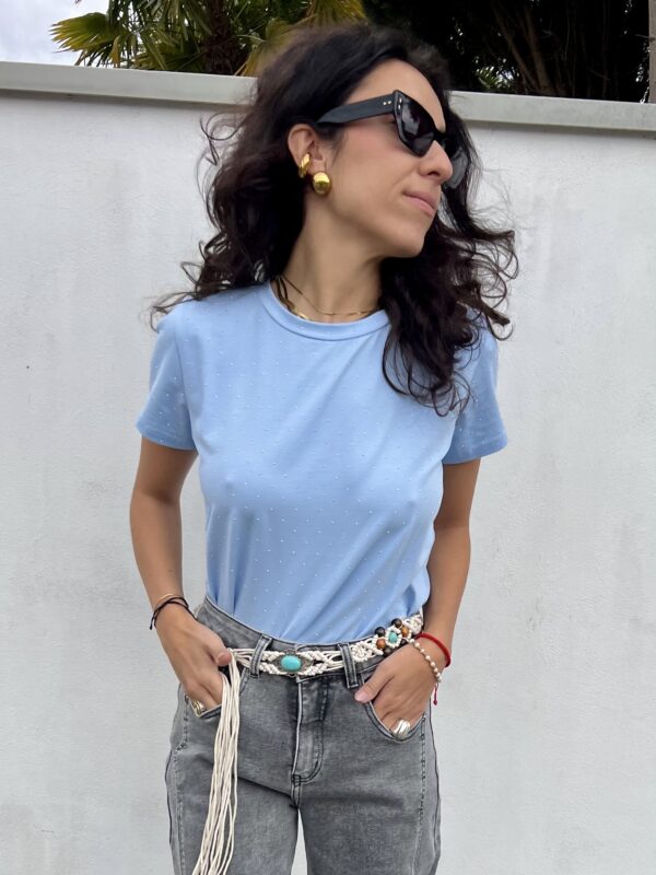 T-shirt strass - immagine 3