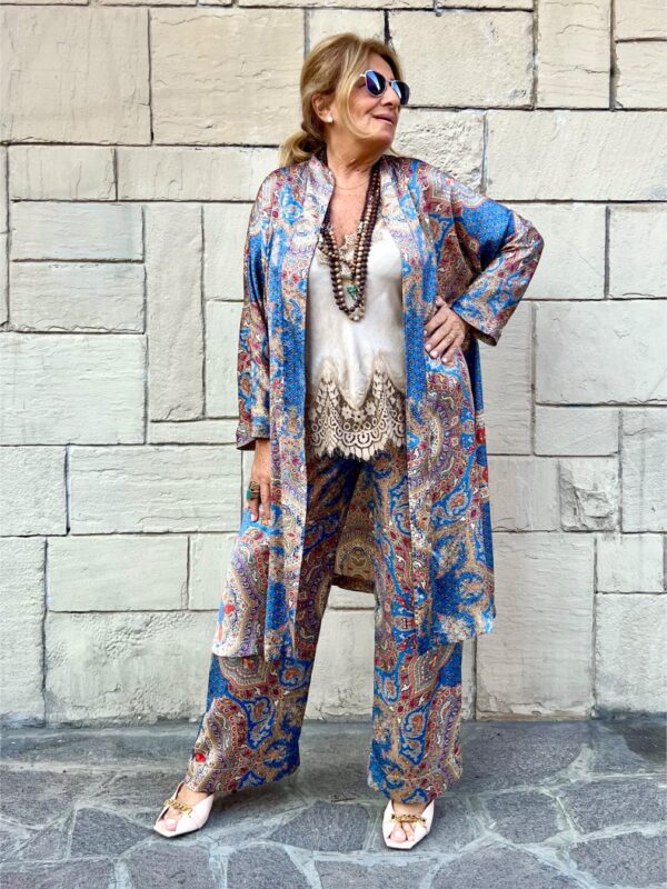 Pantalone Palazzo -Raso Tahiti - immagine 3