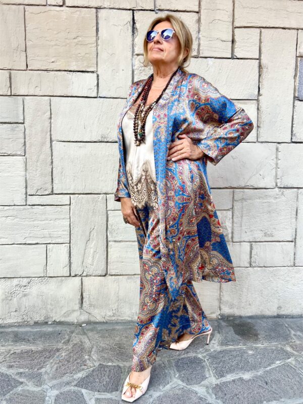 Pantalone Palazzo -Raso Tahiti - immagine 4
