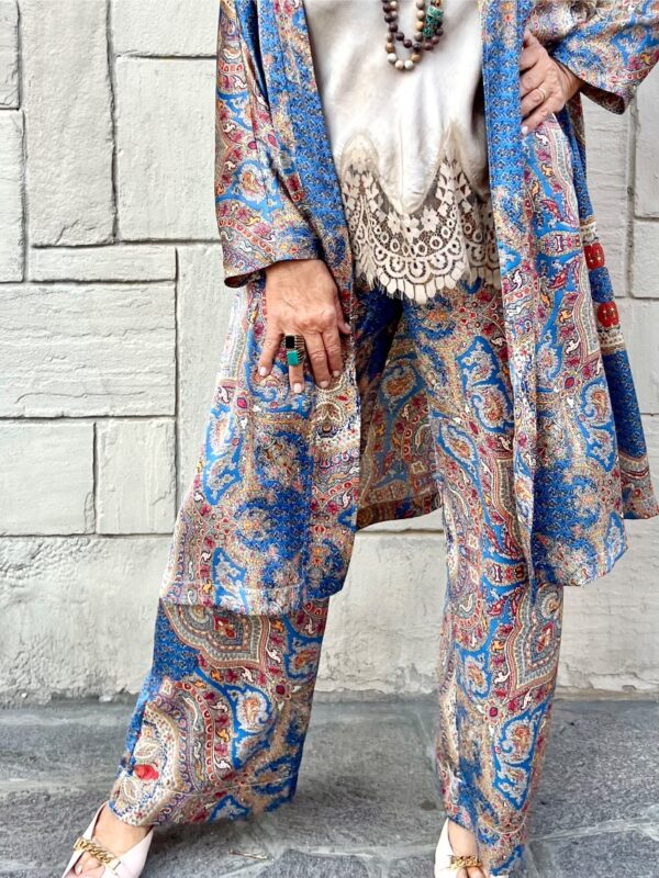 Pantalone Palazzo -Raso Tahiti - immagine 5