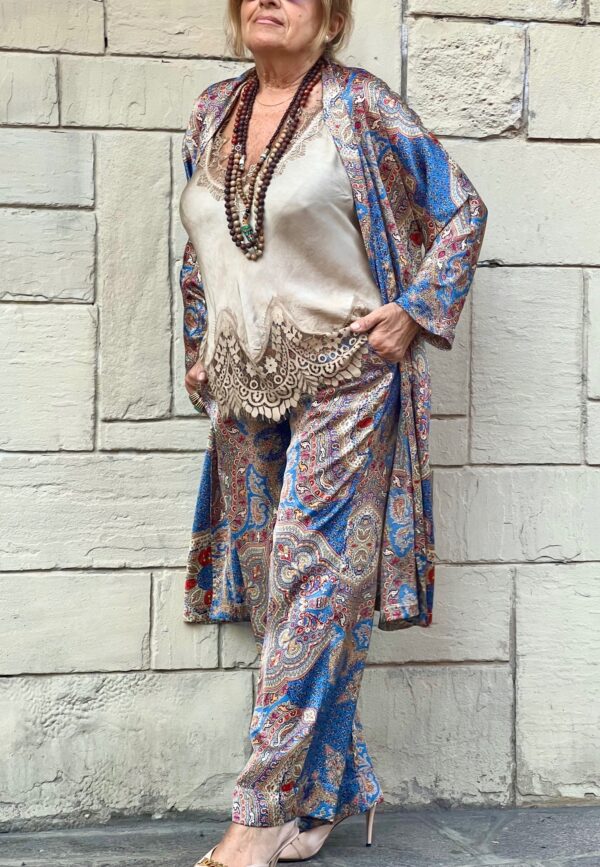 Pantalone Palazzo -Raso Tahiti