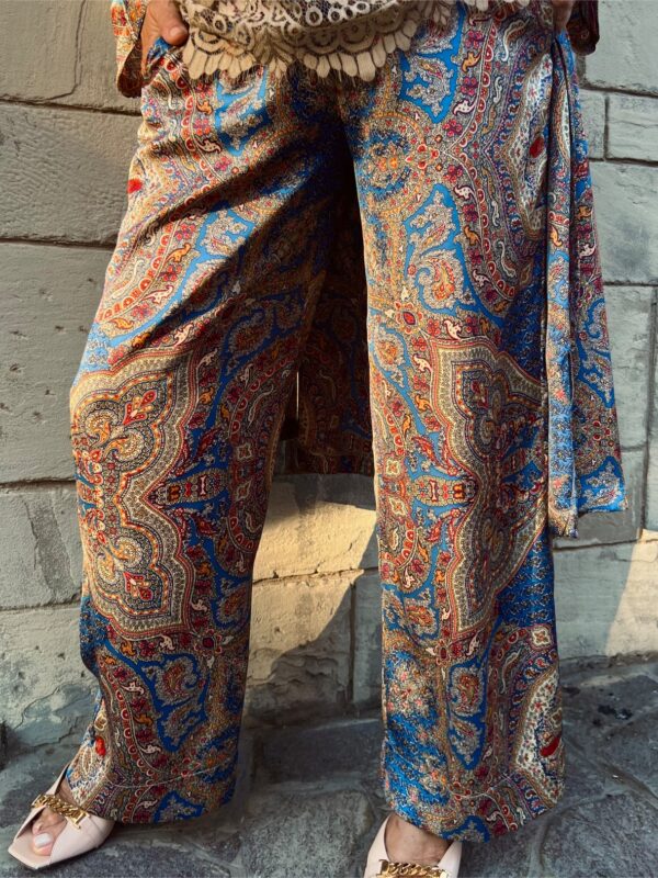 Pantalone Palazzo -Raso Tahiti - immagine 8