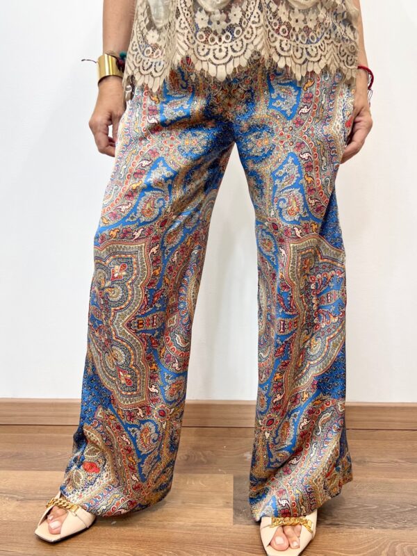 Pantalone Palazzo -Raso Tahiti - immagine 9