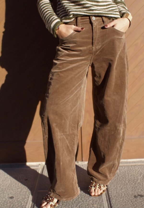 Pantalone Barrel - velluto