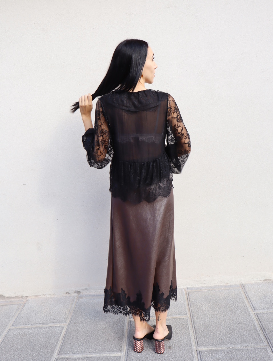 Gonna Ecopelle - pizzo - immagine 11