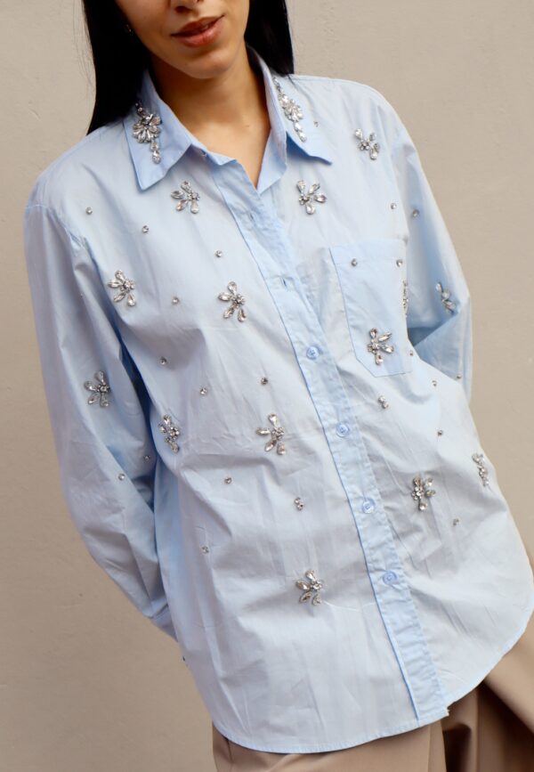Camicia Strass - Azzurro